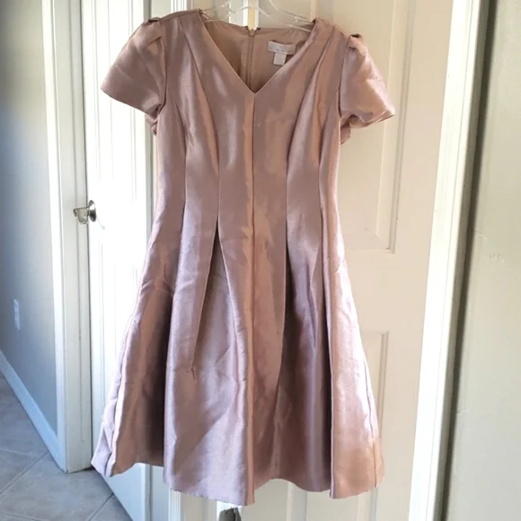 Rachel Parcell Pink Fit and Flare Jacquard Cocktail Party Dress size M - Picture 4 of 9